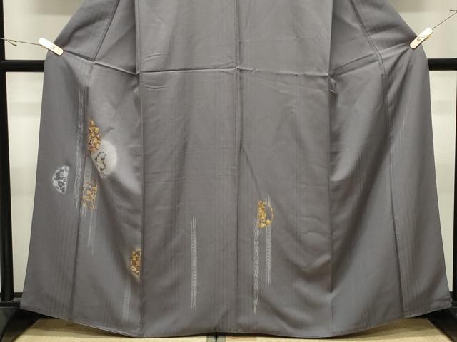 平和屋着物●訪問着　刺繍　草花文　金銀彩　正絹　逸品　CABK2426gh