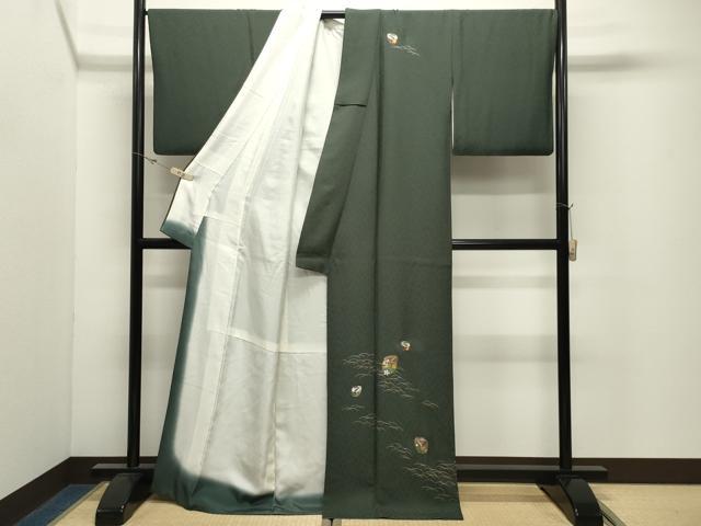 平和屋着物●訪問着　刺繍　ぽっくり下駄　金彩　ロング丈　正絹　逸品　CABK2428gh