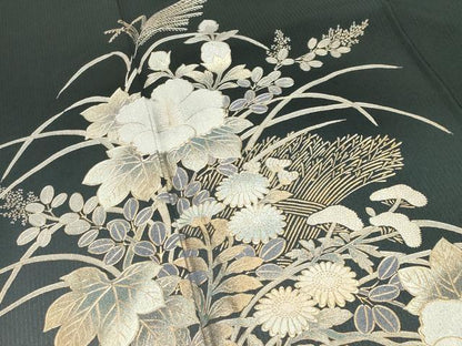 平和屋着物●金彩友禅　卓越技能者・名工・和田光正　訪問着　草花文　暈し染め　金銀彩　正絹　逸品　CABK2431gh