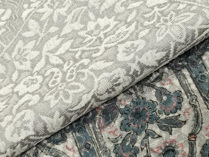 平和屋着物●訪問着　お召地　更紗花唐草文　正絹　逸品　未使用　CABK2434gh