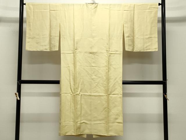 平和屋着物●長襦袢　無双仕立て　紬地　淡黄色　やまと誂製　正絹　逸品　CABK2435gh