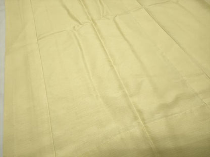 平和屋着物●長襦袢　無双仕立て　紬地　淡黄色　やまと誂製　正絹　逸品　CABK2435gh