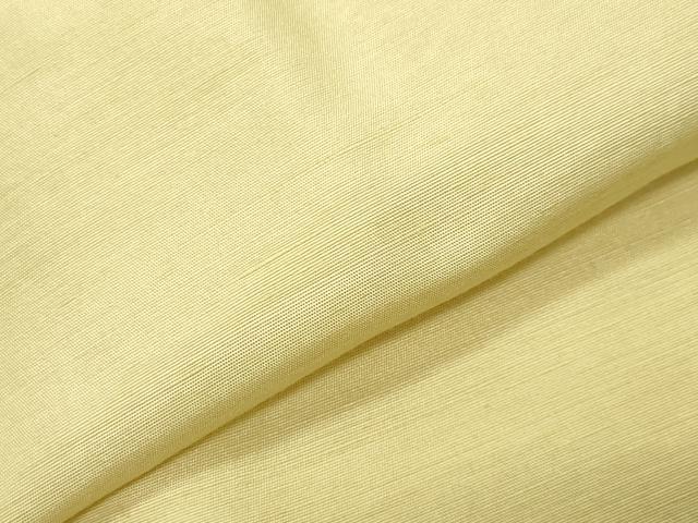 平和屋着物●長襦袢　無双仕立て　紬地　淡黄色　やまと誂製　正絹　逸品　CABK2435gh