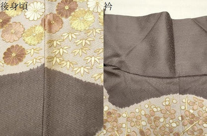 平和屋着物●訪問着　総刺繍　駒刺繍　松竹梅菊文　正絹　逸品　CABK2439gh