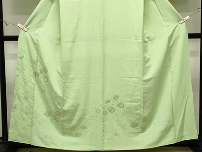 平和屋着物●中国三大刺繍　スワトウ相良刺繍　総刺繍　訪問着　草花文　金糸　正絹　逸品　CABK2445gh