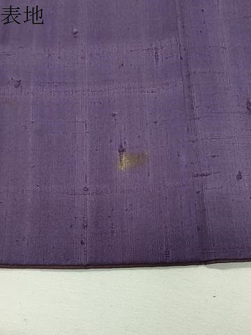 平和屋着物●生紬　深紫色　正絹　逸品　CABK2447gh