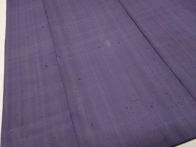 平和屋着物●生紬　深紫色　正絹　逸品　CABK2447gh
