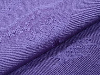 平和屋着物●上質な色無地　霞吉祥地紋　江戸紫色　正絹　逸品　CABK2449gh
