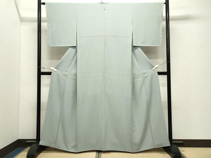 平和屋着物●上質な色無地　千草鼠色　正絹　逸品　未使用　CABK2451gh