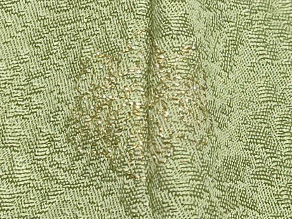 平和屋着物●上質な色無地　舞菊地紋　抹茶色　正絹　逸品　未使用　CABK2455gh