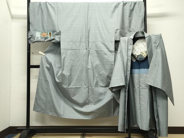 平和屋着物●男性本場大島紬アンサンブル100亀甲総詰め　宮脇廉太郎商店謹製　証紙付き　キングサイズ　正絹　逸品　未使用　CABK2465gh