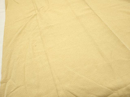 平和屋着物●上質な色無地　卵色　正絹　逸品　CABK2468gh