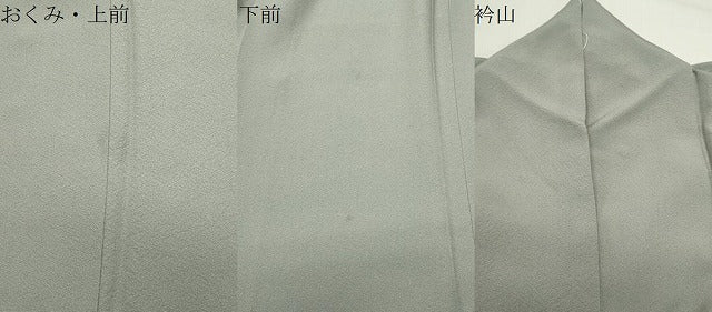 平和屋着物●上質な色無地　灰青色　正絹　逸品　CABK2471gh