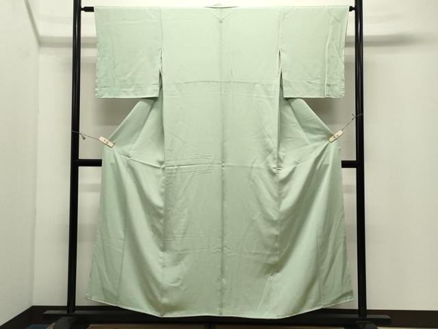 平和屋着物●上質な色無地　裏葉柳色　正絹　逸品　CABK2473gh
