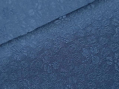 平和屋着物●上質な色無地　萩地紋　鉄紺色　正絹　逸品　未使用　CABK2474gh