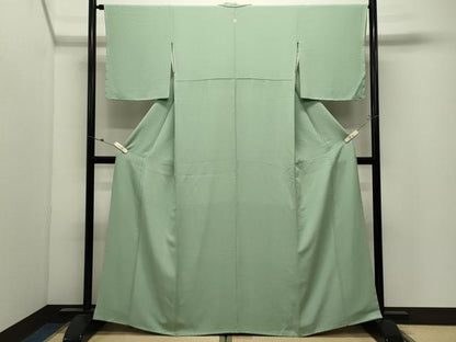 平和屋着物●上質な色無地　裏葉柳色　正絹　逸品　未使用　CABK2475gh