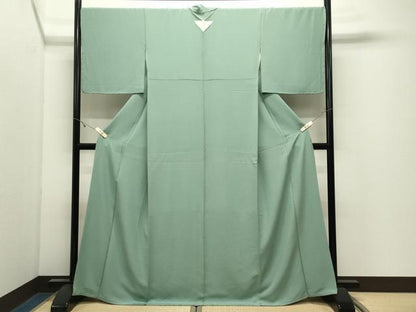 平和屋着物●上質な色無地　薄青色　正絹　逸品　未使用　CABK2478gh