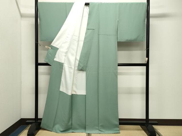 平和屋着物●上質な色無地　薄青色　正絹　逸品　未使用　CABK2478gh