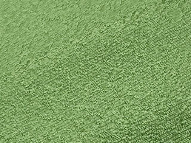 平和屋着物●上質な色無地　霞地紋　鶸萌黄色　正絹　逸品　未使用　CABK2479gh