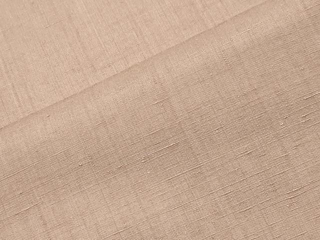 平和屋着物●結城紬　色無地　赤白橡色　やまと誂製　正絹　逸品　未使用　CABK2484gh
