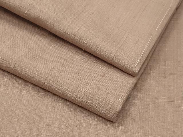 平和屋着物●結城紬　色無地　赤白橡色　やまと誂製　正絹　逸品　未使用　CABK2484gh