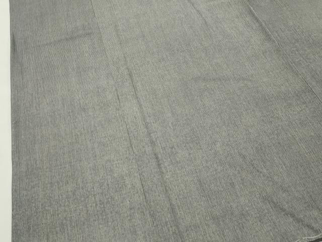 平和屋着物●江戸小紋　浅野栄一　万筋　鉛色×絹鼠色　正絹　逸品　未使用　CABK2485gh