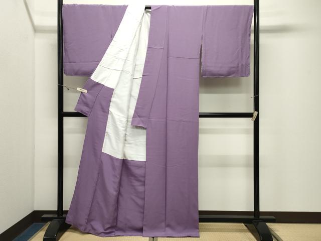 平和屋着物●上質な色無地　竜胆色　正絹　逸品　未使用　CABK2486gh
