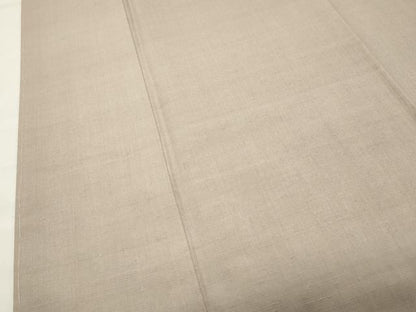 平和屋着物●結城紬　色無地　亜麻色　証紙付き　背抜き仕立て　正絹　逸品　未使用　CABK2490gh