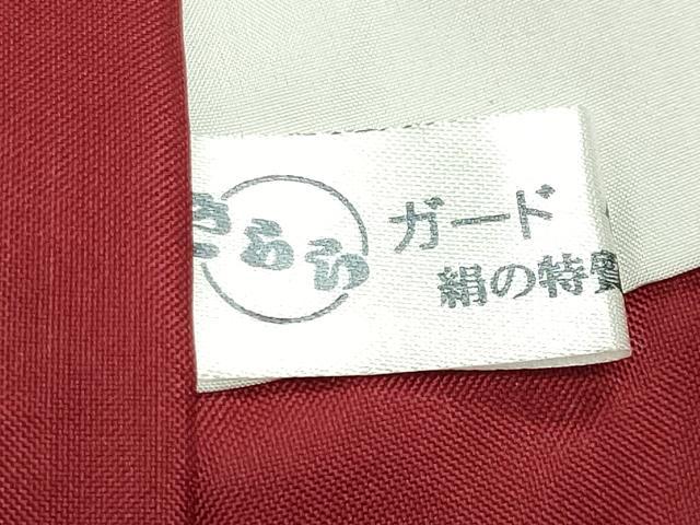 平和屋着物●結城紬　色無地　亜麻色　証紙付き　背抜き仕立て　正絹　逸品　未使用　CABK2490gh