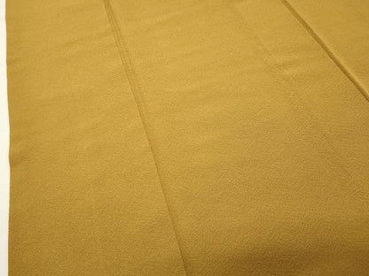 平和屋着物●上質な色無地　山吹茶色　正絹　逸品　CABK2491gh