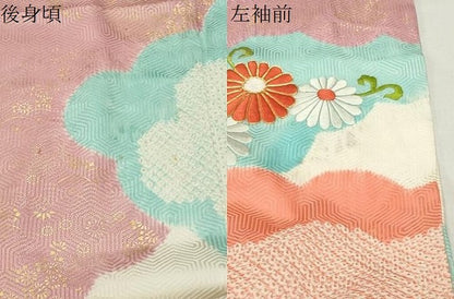 平和屋着物●豪華振袖　駒刺繍　絞り　雲重ね花唐草文　金彩　正絹　逸品　CABK2493gh