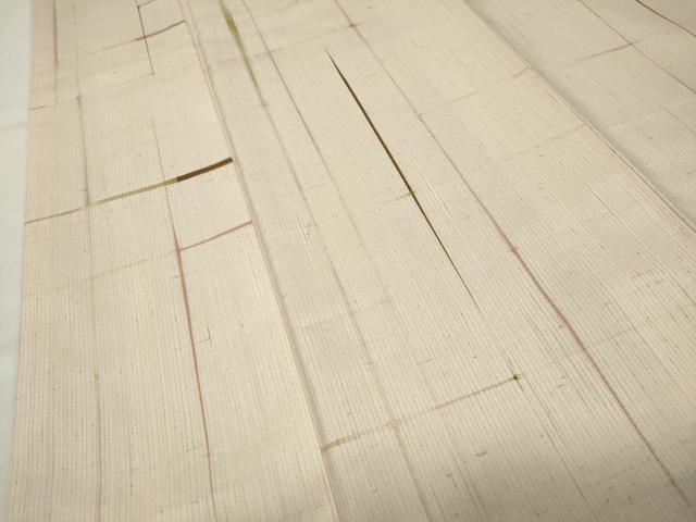平和屋着物●上質な紬　格子柄　正絹　逸品　CABK2495gh