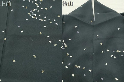 平和屋着物●上質な小紋　舞桜文　金彩　正絹　逸品　CABK2498gh