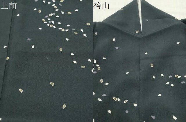 平和屋着物●上質な小紋　舞桜文　金彩　正絹　逸品　CABK2498gh