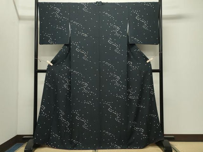 平和屋着物●上質な小紋　舞桜文　金彩　正絹　逸品　CABK2498gh