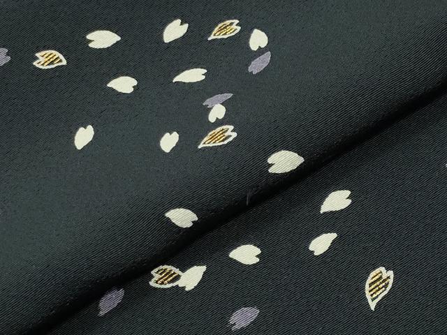 平和屋着物●上質な小紋　舞桜文　金彩　正絹　逸品　CABK2498gh
