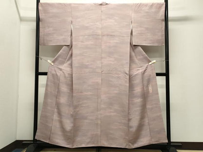 平和屋着物●上質な小紋　作家物　本草木染　霞文　正絹　逸品　CABK2501gh