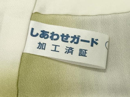 平和屋着物●上質な小紋　市松文　正絹　逸品　CABK2504gh