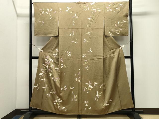 平和屋着物●訪問着　枝花文　金彩　正絹　逸品　CABK2505gh