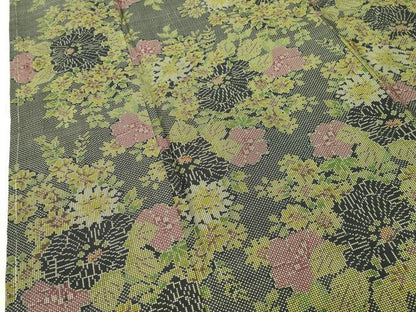 平和屋着物●本場大島紬　7マルキ　草花文　正絹　逸品　未使用　CABK2510gh