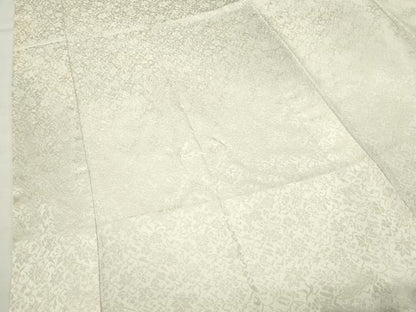 平和屋着物●長襦袢　無双仕立て　作家物　花唐草地紋　練色　暈し染め　正絹　逸品　CABK2513gh