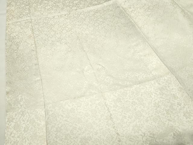 平和屋着物●長襦袢　無双仕立て　作家物　花唐草地紋　練色　暈し染め　正絹　逸品　CABK2513gh