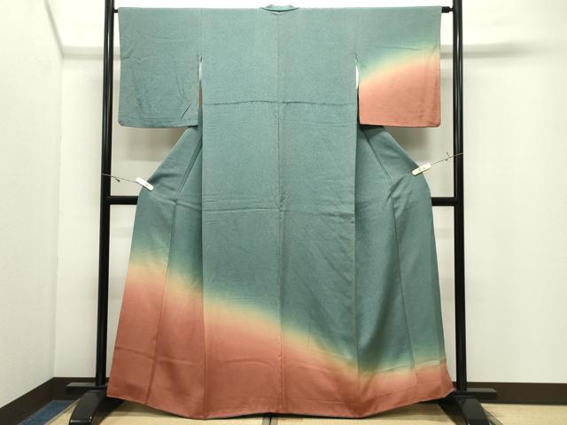 平和屋着物●訪問着　江戸小紋　鮫小紋柄　暈し染め　正絹　逸品　CABK2514gh