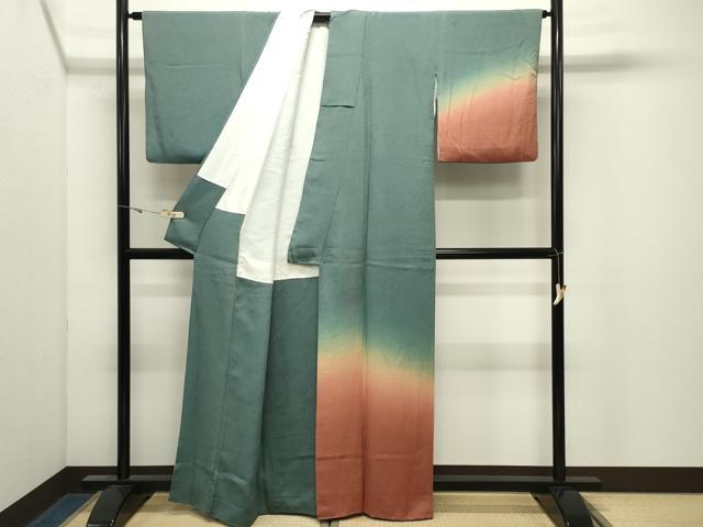平和屋着物●訪問着　江戸小紋　鮫小紋柄　暈し染め　正絹　逸品　CABK2514gh