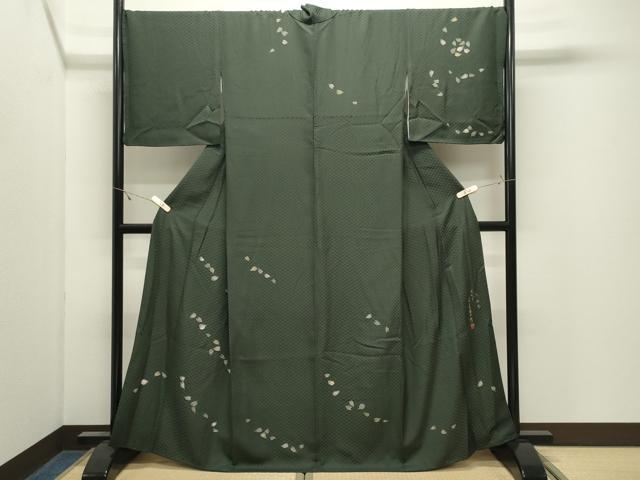 平和屋着物●六代目　富士屋甚兵衛　訪問着　舞桜文　金彩　健勝苑扱い　正絹　逸品　CABK2516gh