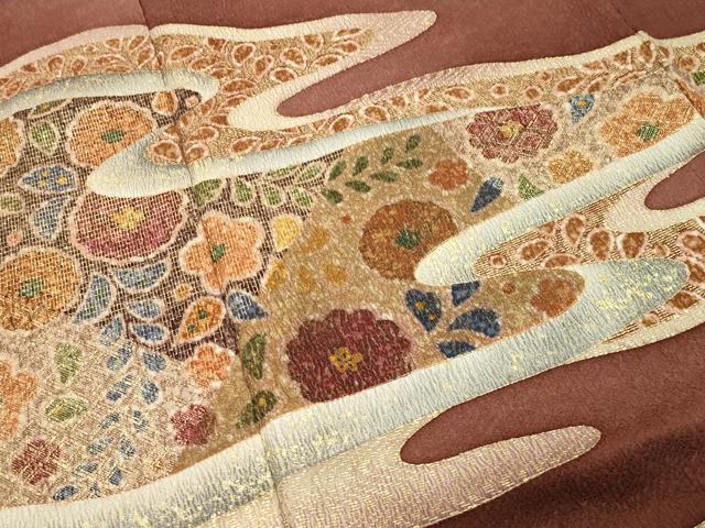平和屋着物●訪問着　辻が花　暈し染め　金彩　正絹　逸品　CABK2517gh