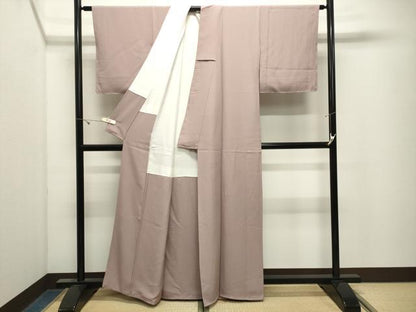 平和屋着物●本草木染作家　瑞寶　色無地　梅鼠色　正絹　逸品　未使用　CABK2526gh
