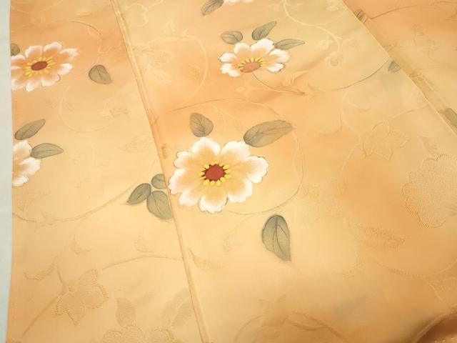 平和屋着物●上質な小紋　地紋起こし　花唐草文　暈し染め　正絹　逸品　CABK2530gh