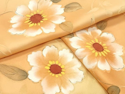 平和屋着物●上質な小紋　地紋起こし　花唐草文　暈し染め　正絹　逸品　CABK2530gh