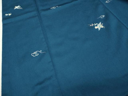 平和屋着物●上質な小紋　総刺繍　花喰い鳥　正絹　逸品　CABK2543gh